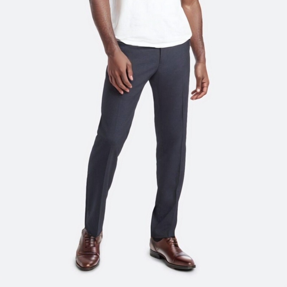 Kenneth Cole Reaction Dress Pants Mens 34x32 Navy Straight Leg Rayon Stretch NWT